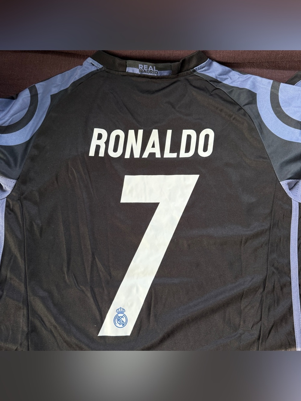 Adidas Real Madrid Ronaldo #7 Black Soccer Jersey Men’s M - Picture 5 of 7